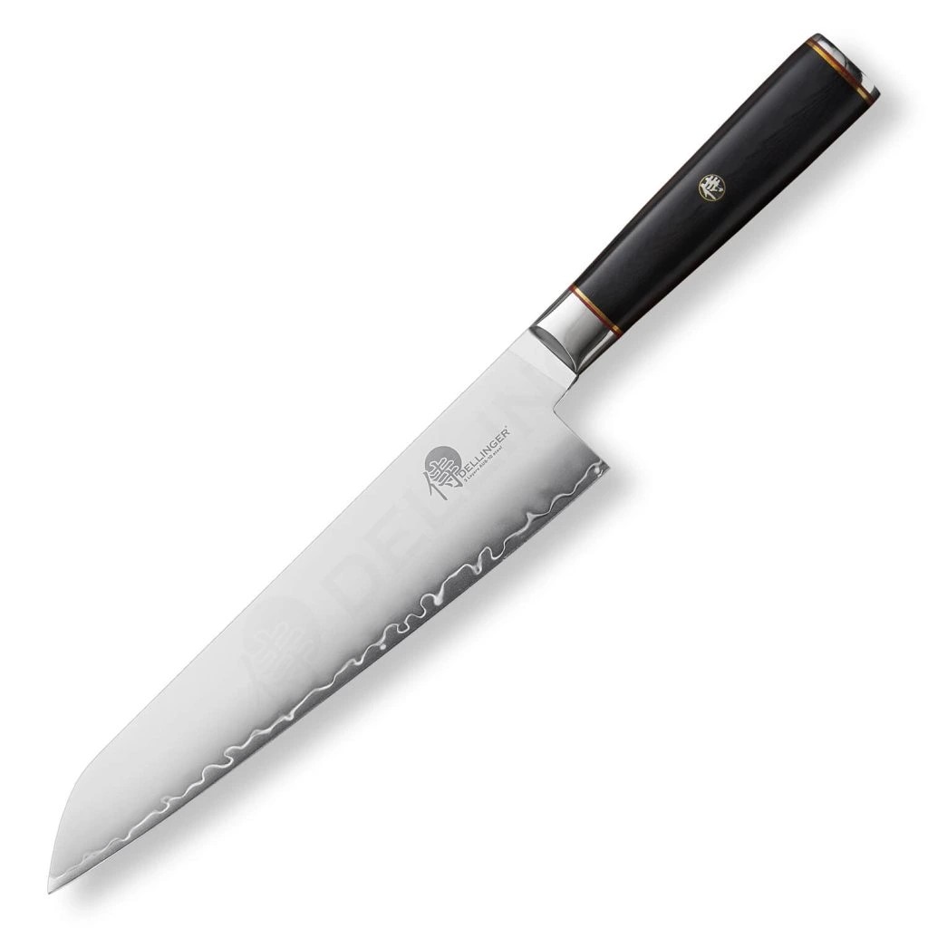 foto Kucha�sk� n�� Kiritsuke Chef 205 mm Dellinger Okami 3 layers AUS10